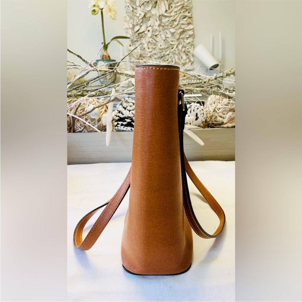 DOONEY & BOURKE COGNAC LEATHER LEXINGTON SHOPPER BAG - Picture 5 of 16